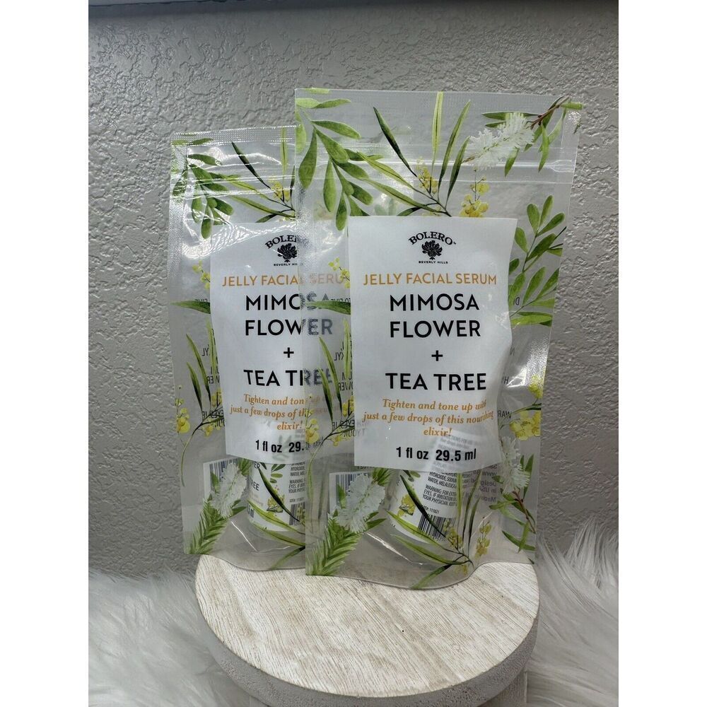 $10 🌙‎ 2x BOLERO Beverly Hills MIMOSA FLOWER + TEA TREE Jelly Facial Serum 1oz